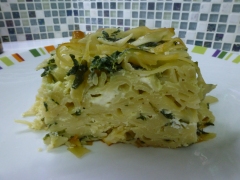Spinach and Salty Cheese Kugel 